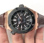 Swiss Grade Replica Audemars Piguet Diver's 3120 Watch - Rose Gold Black Bezel_th.jpg